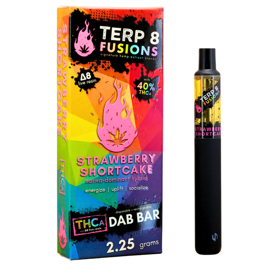 2.25-Gram Strawberry Shortcake THCA + D8 Live Resin Disposable Dab Bar