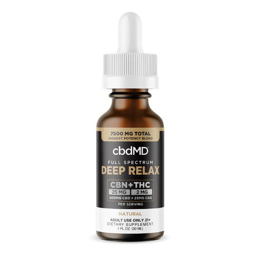 cbdMD Full Spectrum CBD + CBG Oil Deep Sleep Drops - 7500MG